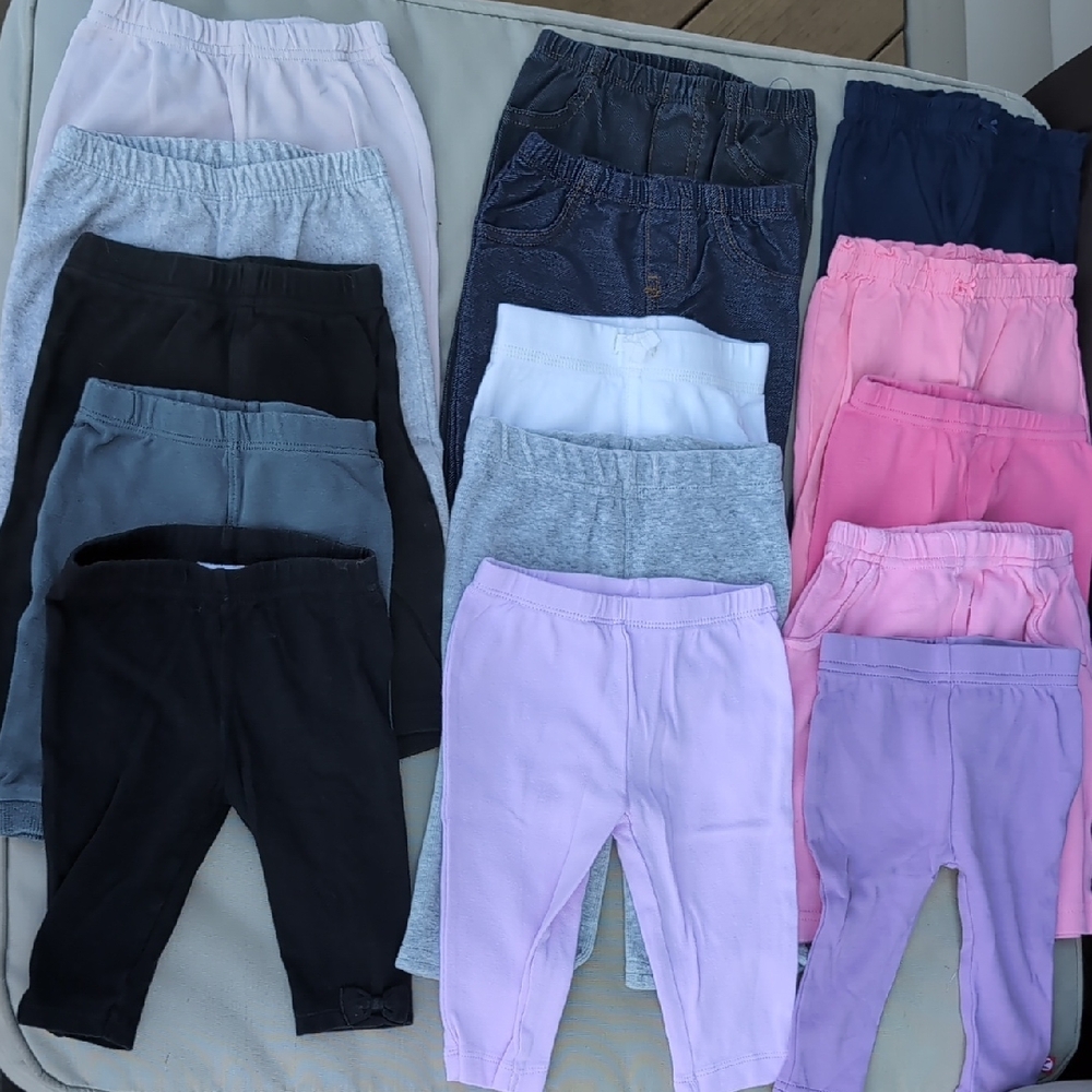 Assorted Color Baby Girl Leggings Set